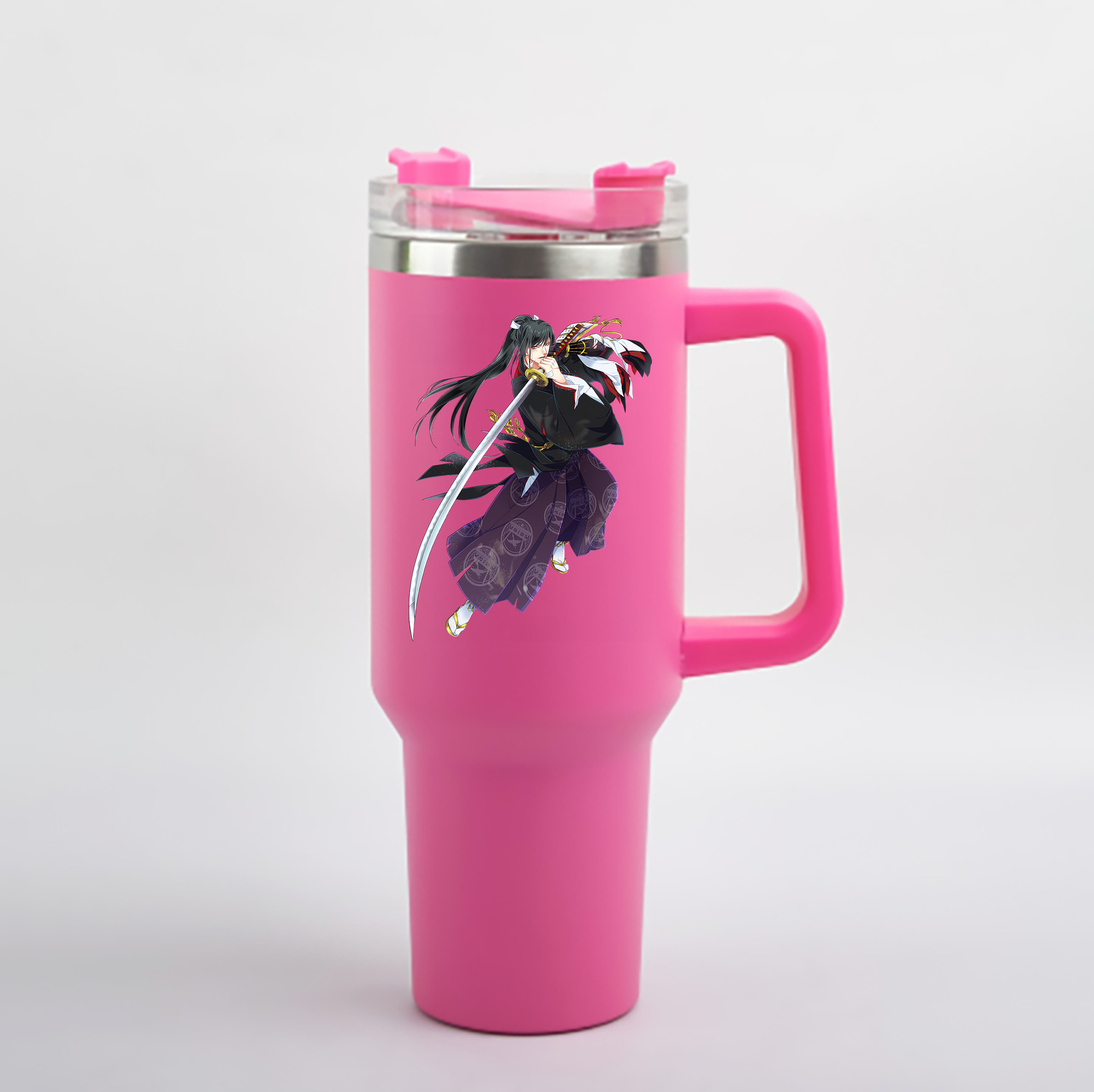 （画像用） 刀剣乱舞 Touken Ranbu 1200mL車用タンブラー - クリスタルステッカー（プラスチックストロー付き）
